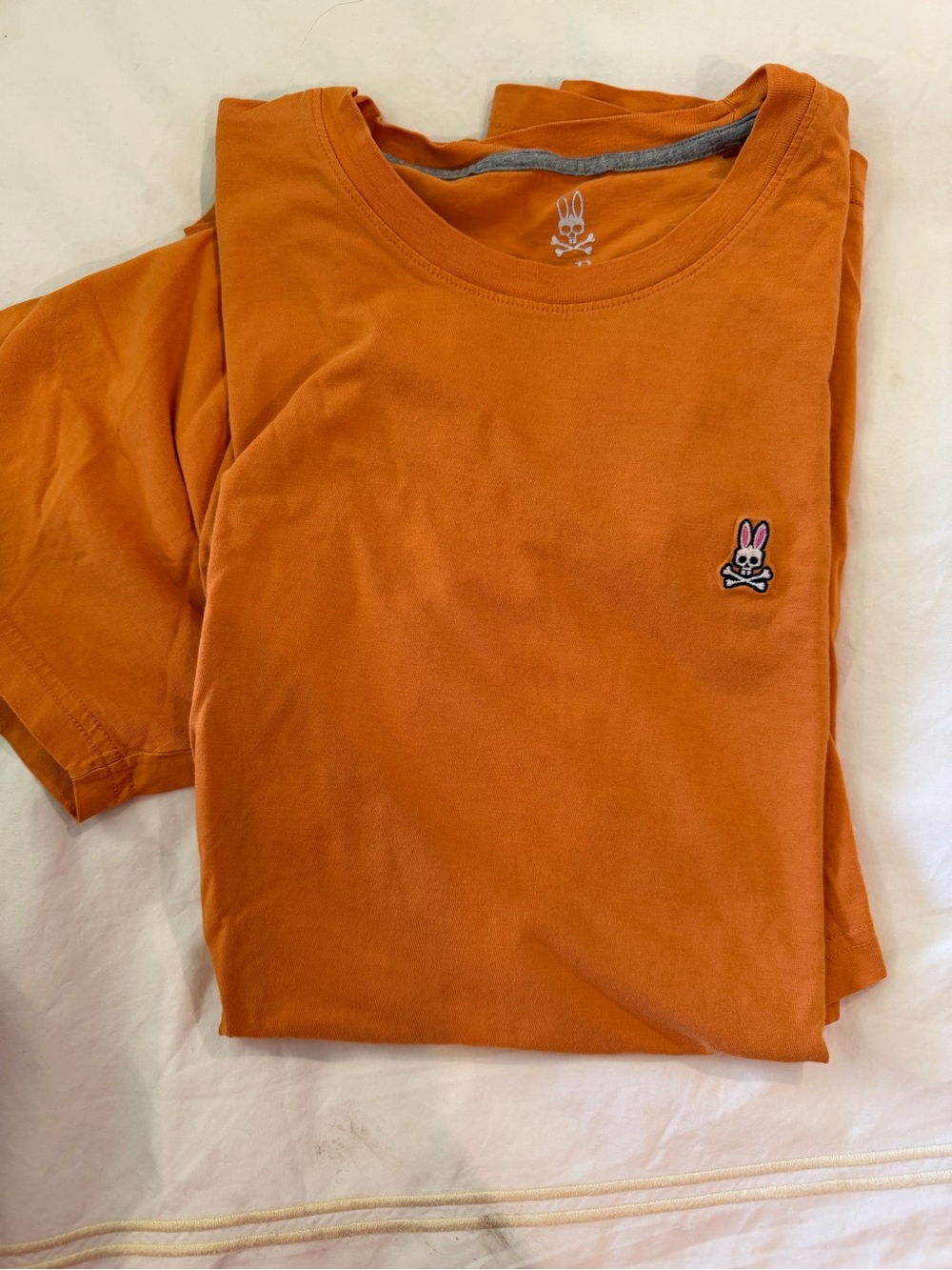 Psycho Bunny Orange Short Sleeve Crew Neck Tee